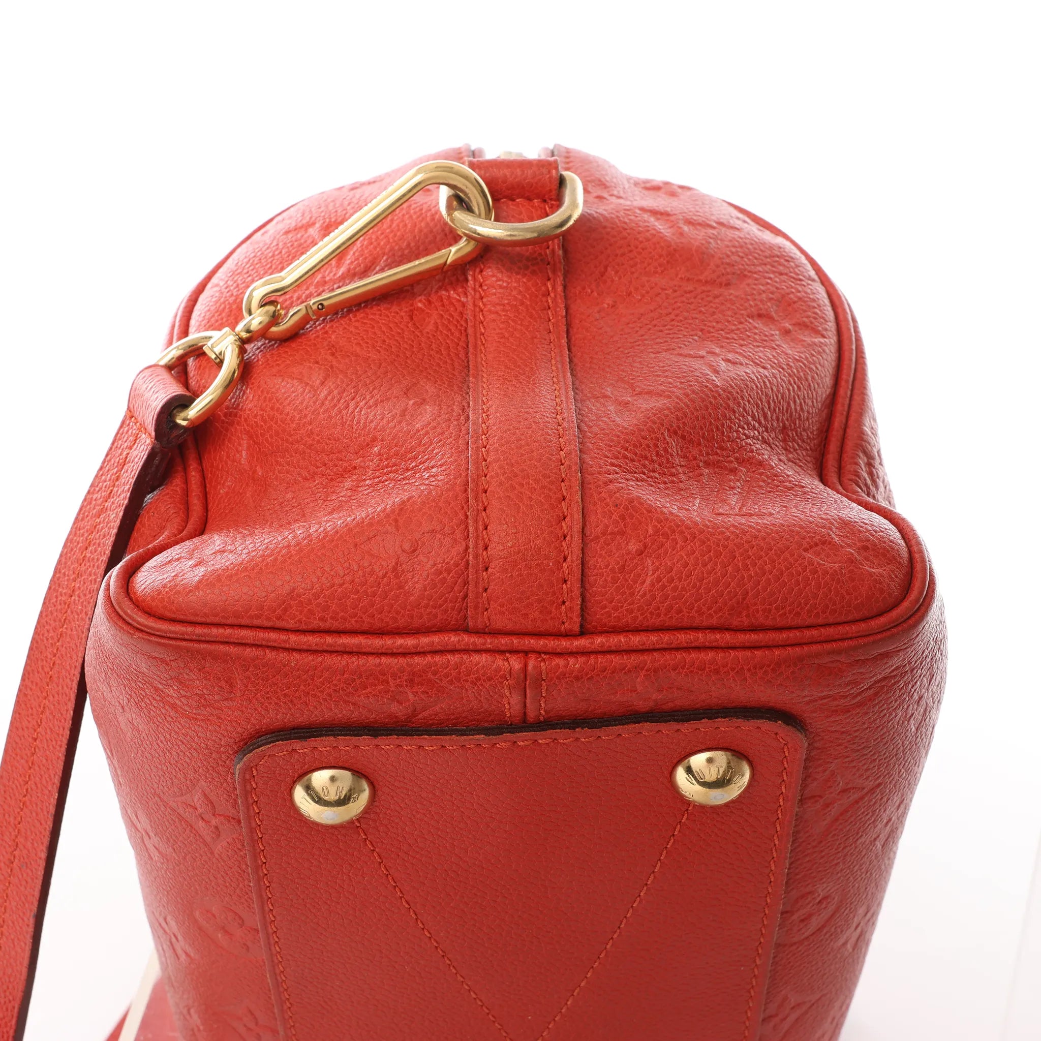 Louis Vuitton Speedy Bandoulière 25 Monogram Empreinte Handbag in Red M40758