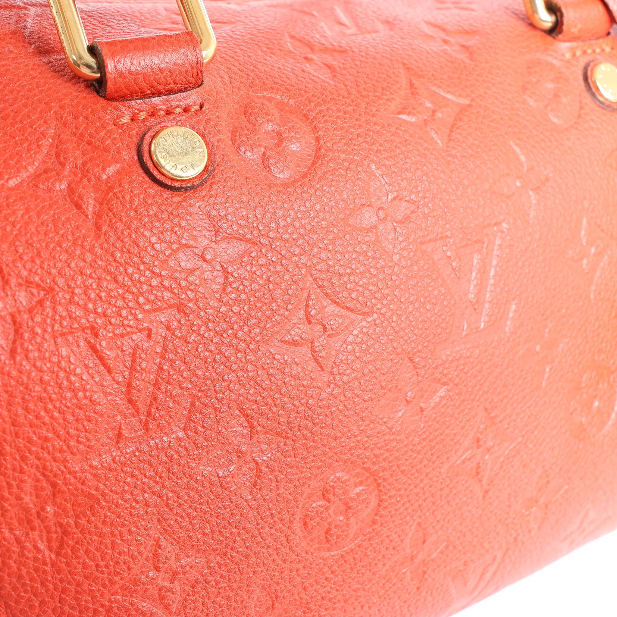Louis Vuitton Speedy Bandoulière 25 Monogram Empreinte Handbag in Red M40758