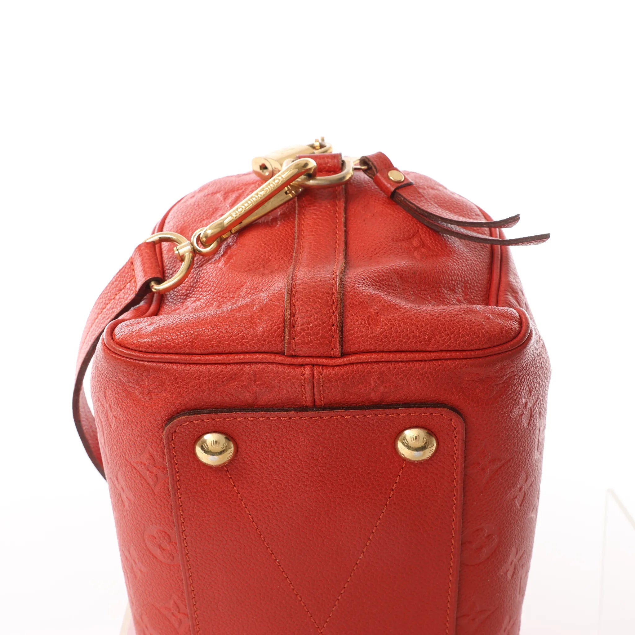 Louis Vuitton Speedy Bandoulière 25 Monogram Empreinte Handbag in Red M40758