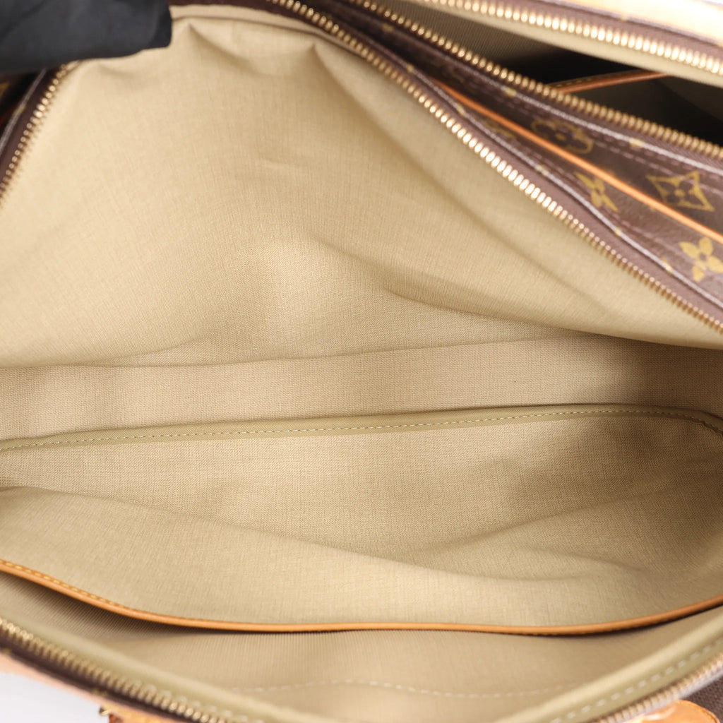 Louis Vuitton Alize Monogram Canvas 2 Poches Travel Bag in Brown M41399