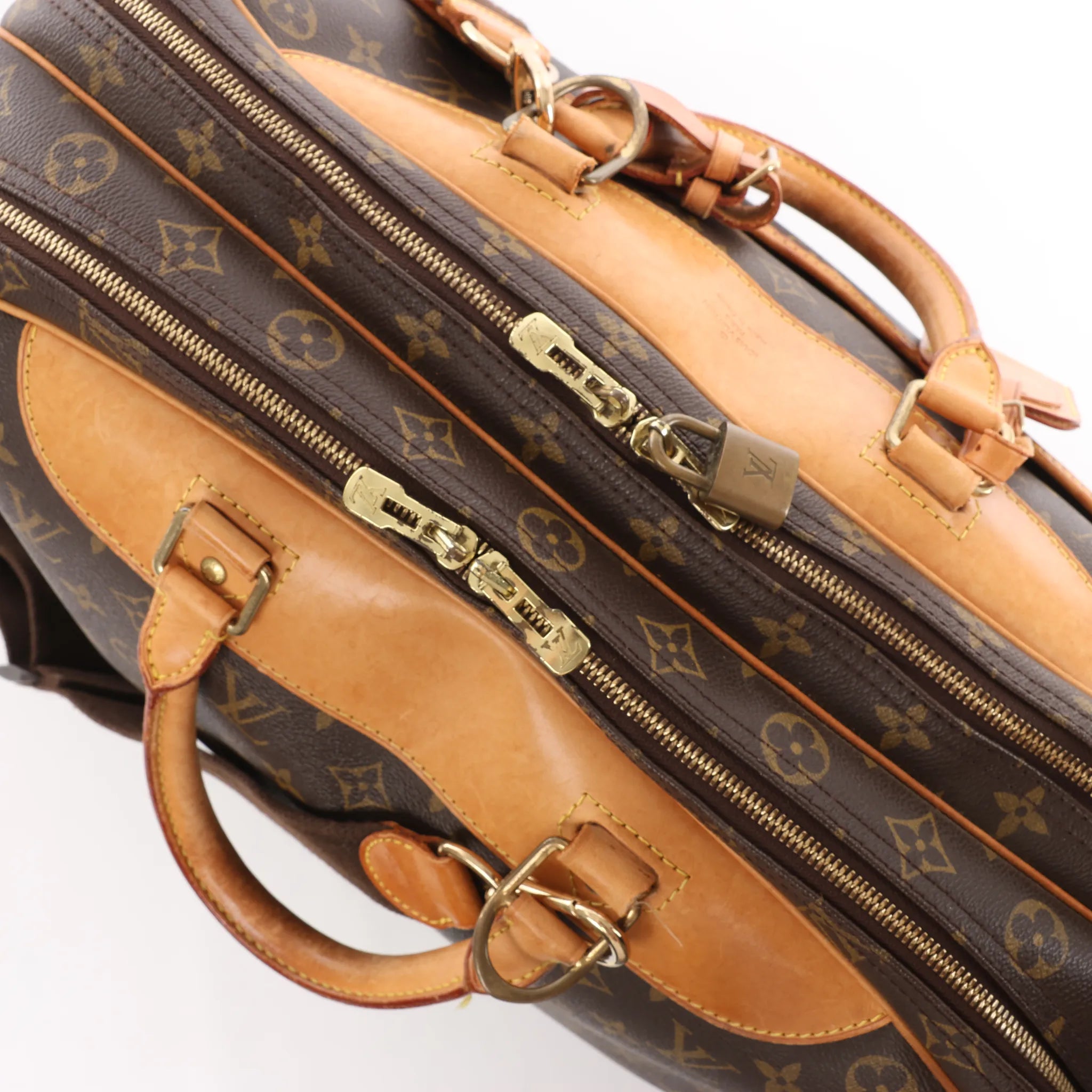 Louis Vuitton Alize Monogram Canvas 2 Poches Travel Bag in Brown M41399