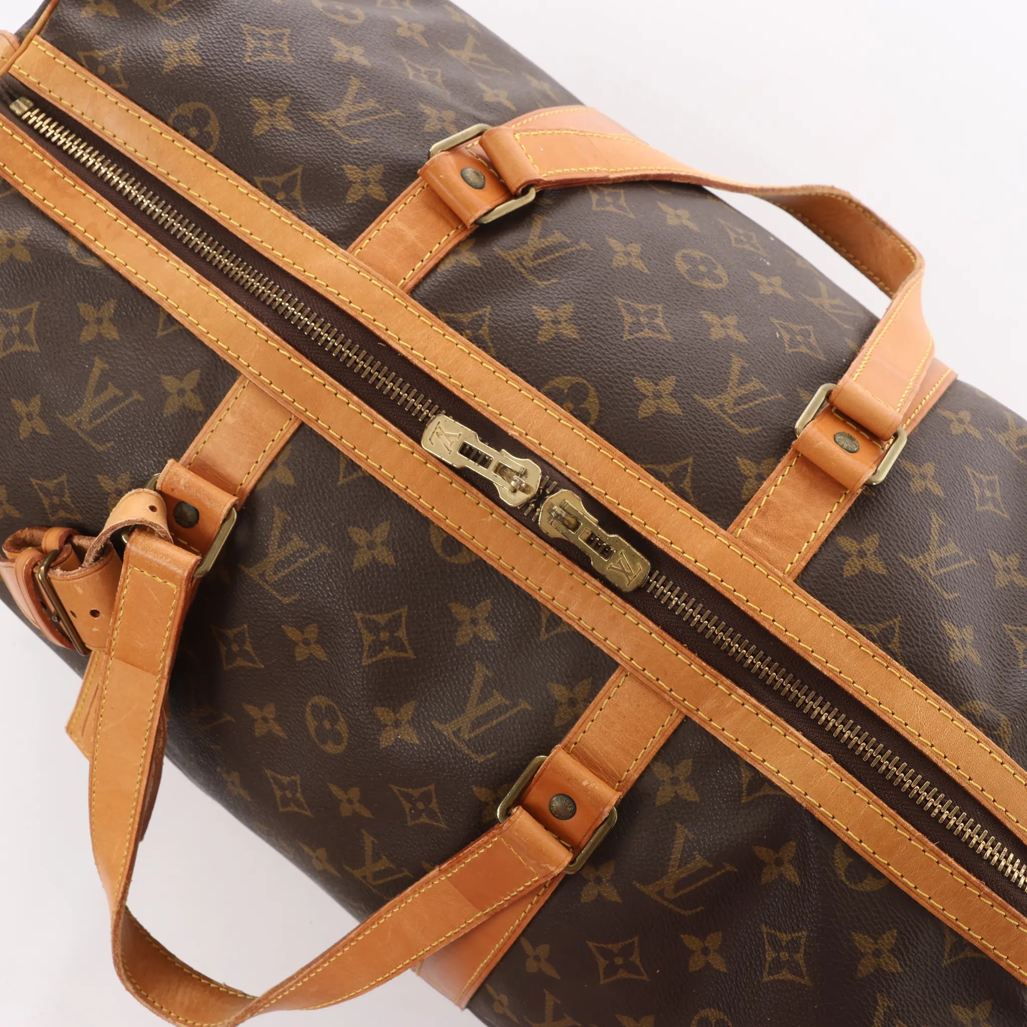 Louis Vuitton Sac Souple 45 Monogram Canvas Travel Bag in Brown M41624