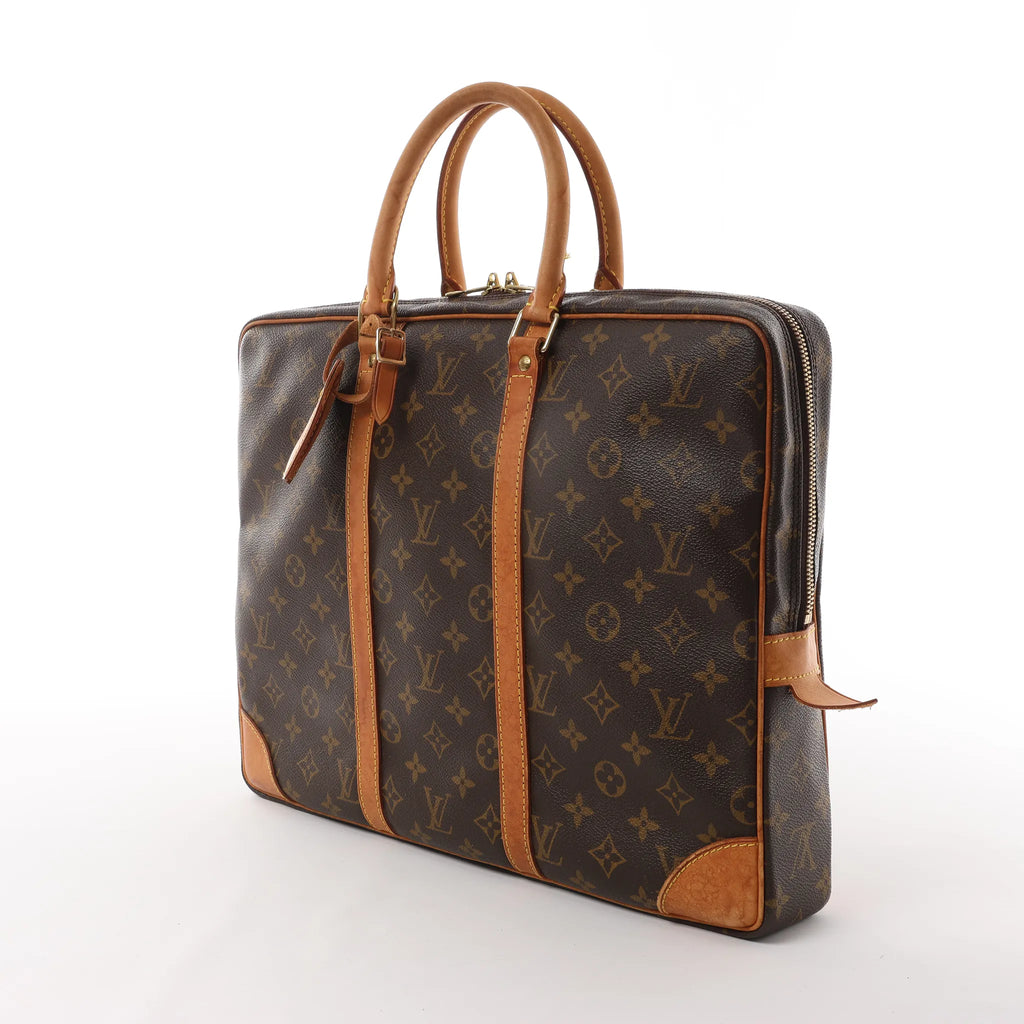 Louis Vuitton Porte Documents Voyage Monogram Canvas Handbag in Brown M53361