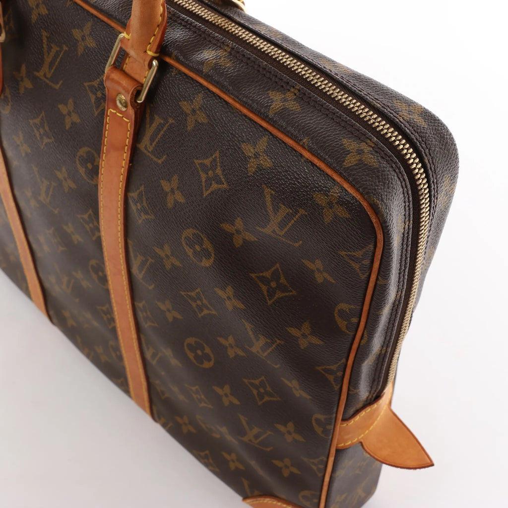 Louis Vuitton Porte Documents Voyage Monogram Canvas Handbag in Brown M53361