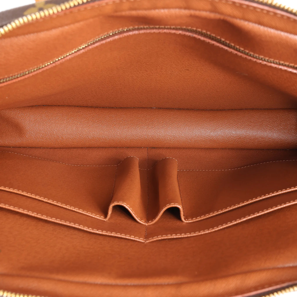 Louis Vuitton Porte Documents Voyage Monogram Canvas Handbag in Brown M53361