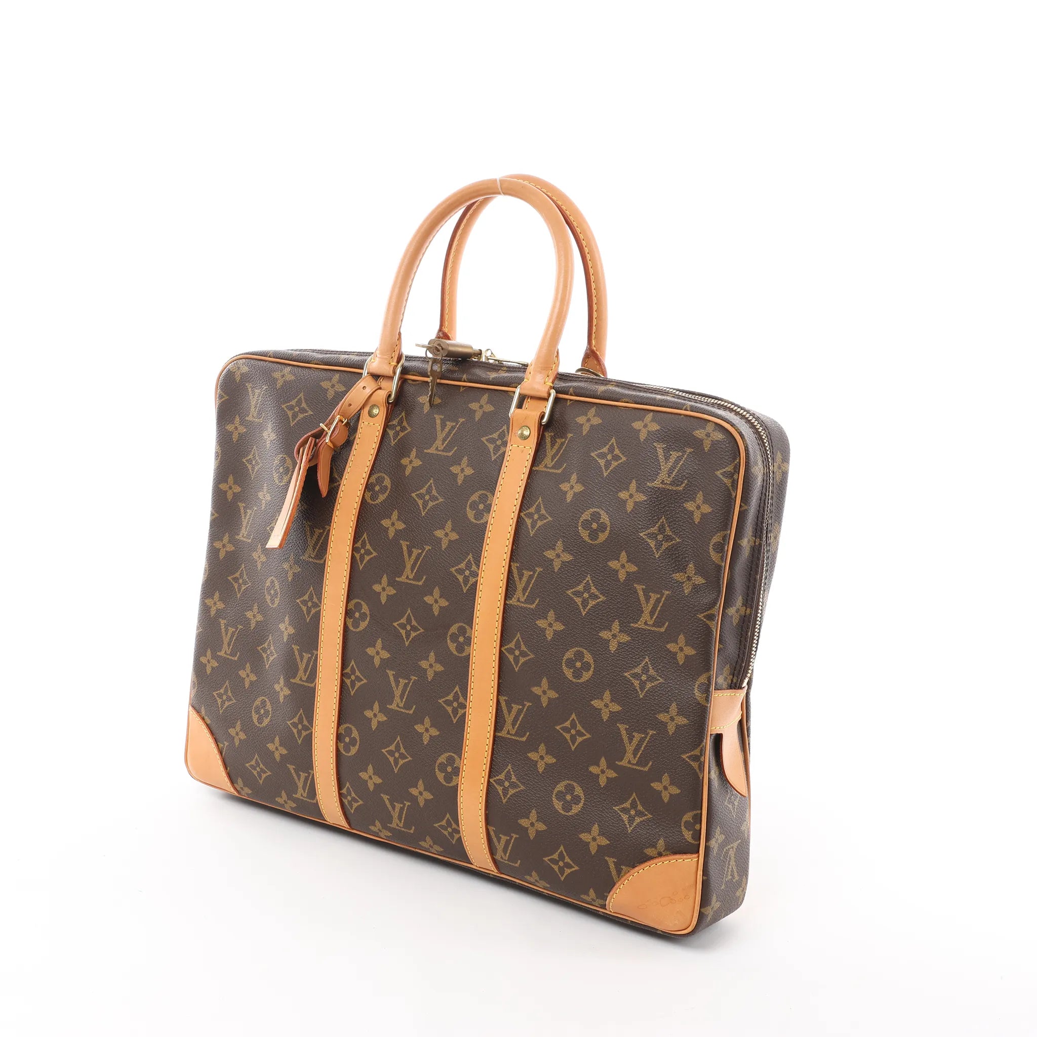 Louis Vuitton Porte Documents Voyage Monogram Canvas Handbag in Brown M53361