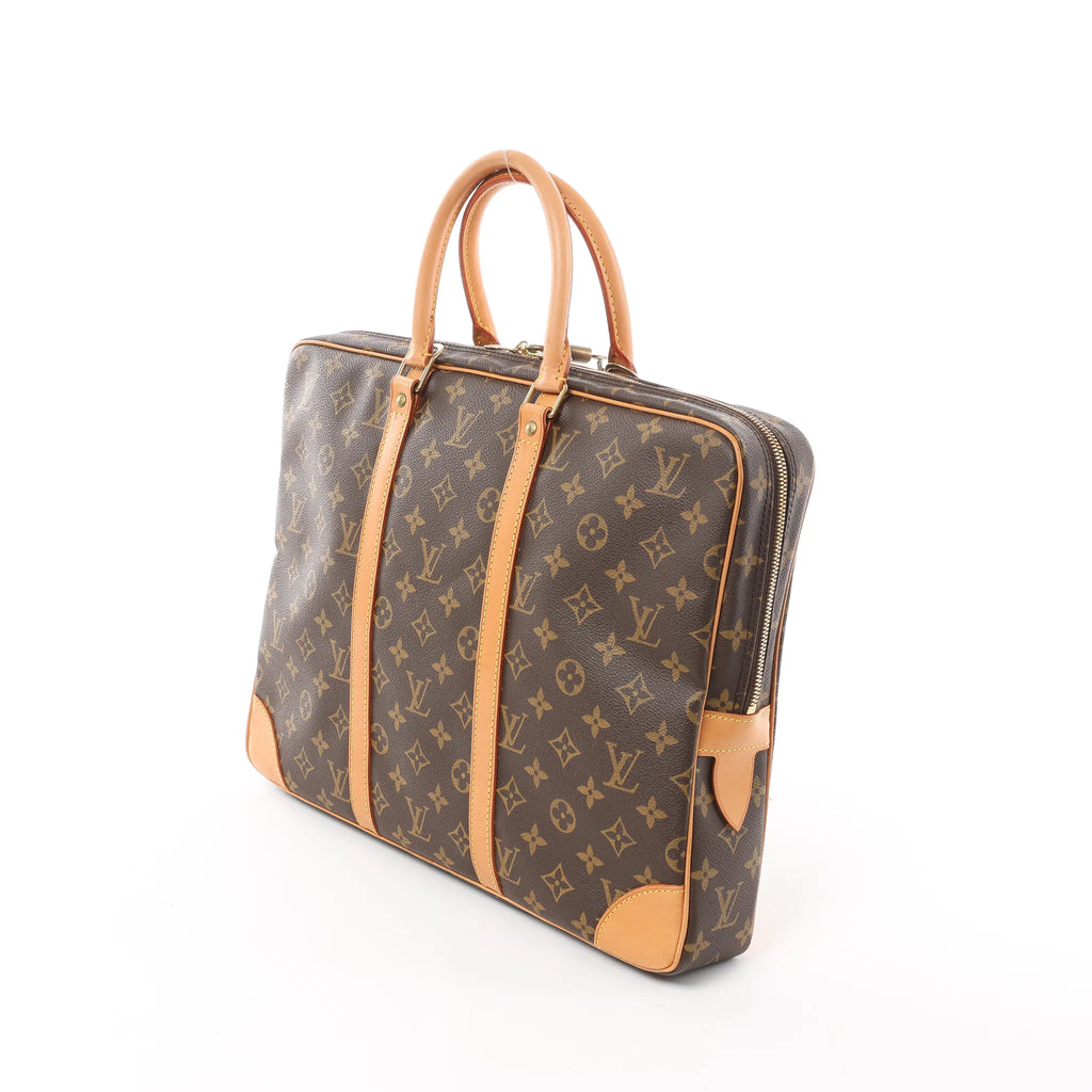 Louis Vuitton Porte Documents Voyage Monogram Canvas Handbag in Brown M53361