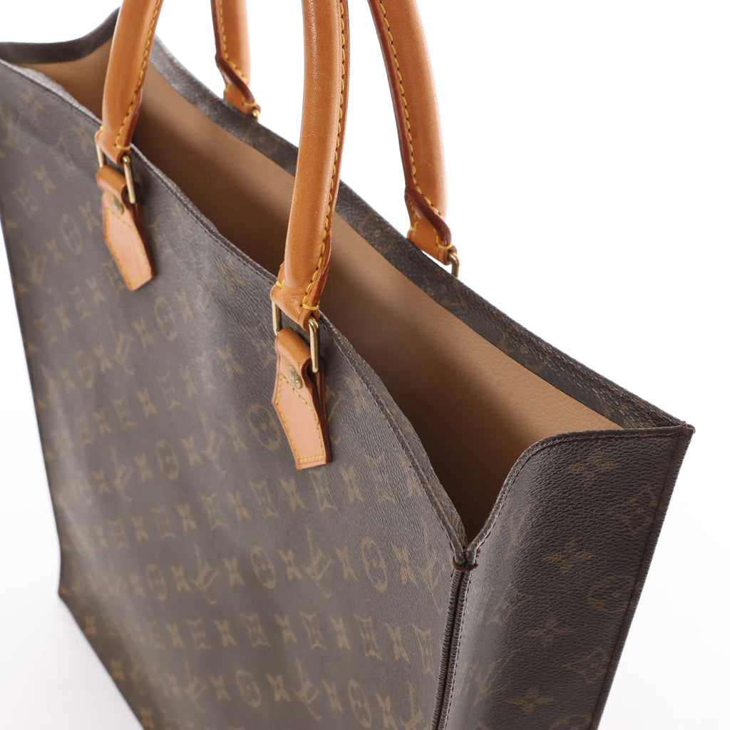 Louis Vuitton Sac Plat Monogram Canvas Handbag in Brown M51140