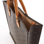 Louis Vuitton Sac Plat Monogram Canvas Handbag in Brown M51140