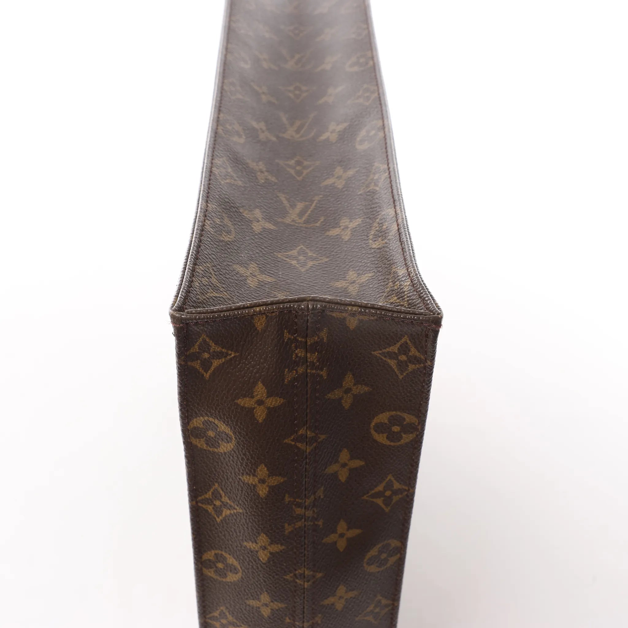 Louis Vuitton Sac Plat Monogram Canvas Handbag in Brown M51140