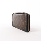 Louis Vuitton Macassar Daily Organizer Monogram Wallet Brown x Black M60679