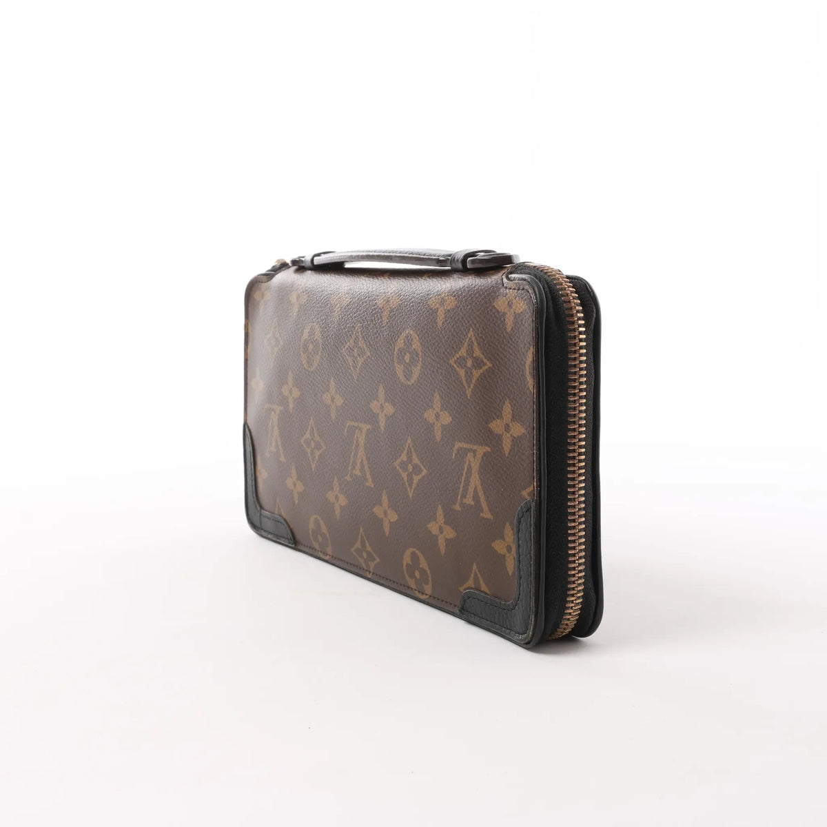 Louis Vuitton Macassar Daily Organizer Monogram Wallet Brown x Black M60679