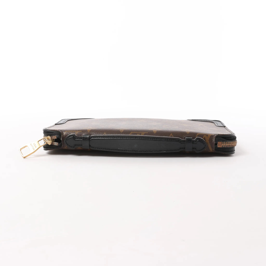 Louis Vuitton Macassar Daily Organizer Monogram Wallet Brown x Black M60679