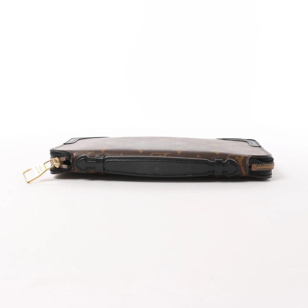 Louis Vuitton Macassar Daily Organizer Monogram Wallet Brown x Black M60679