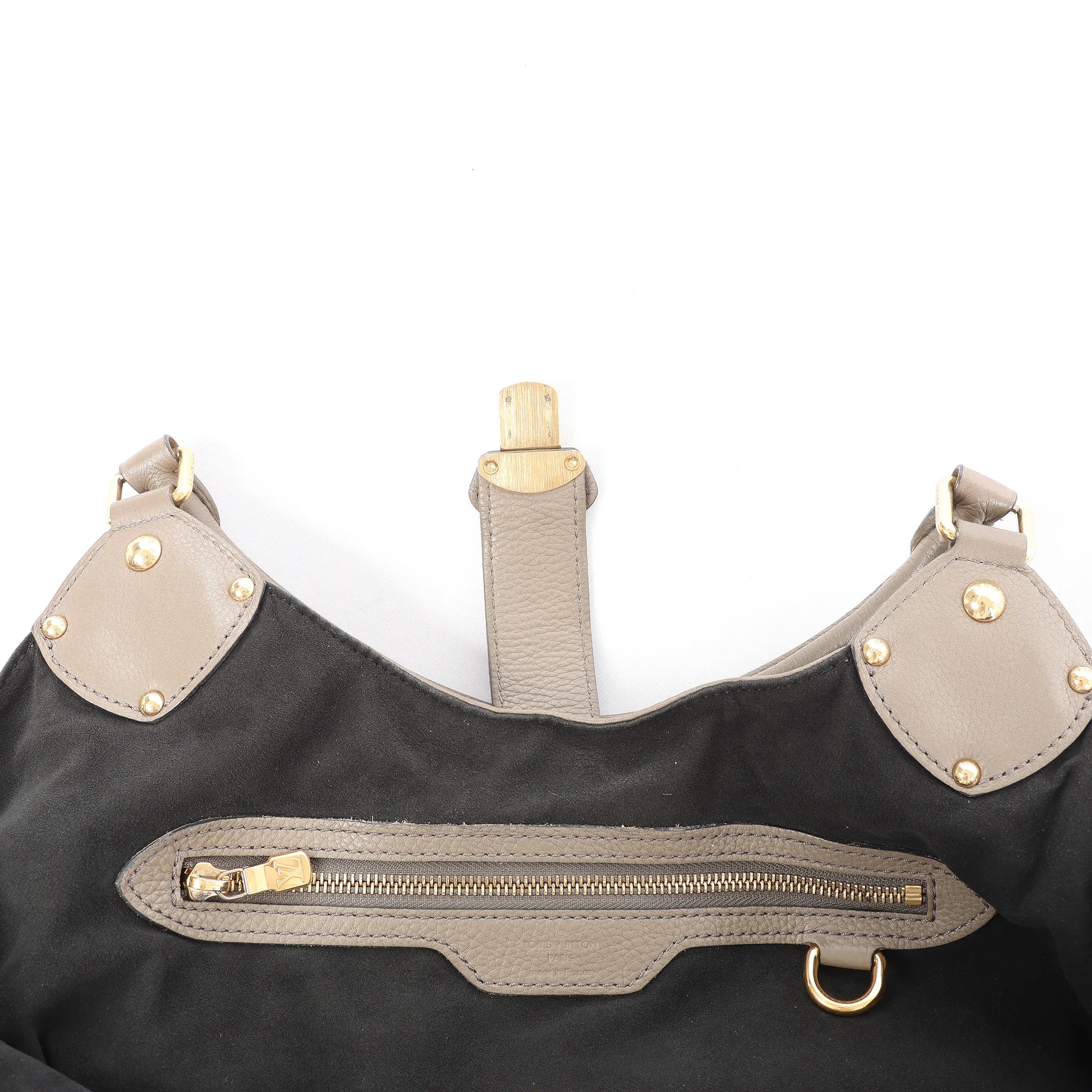 Louis Vuitton Mahina L Monogram Leather Shoulder Bag in Brown M93121
