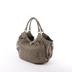 Louis Vuitton Mahina L Monogram Leather Shoulder Bag in Brown M93121