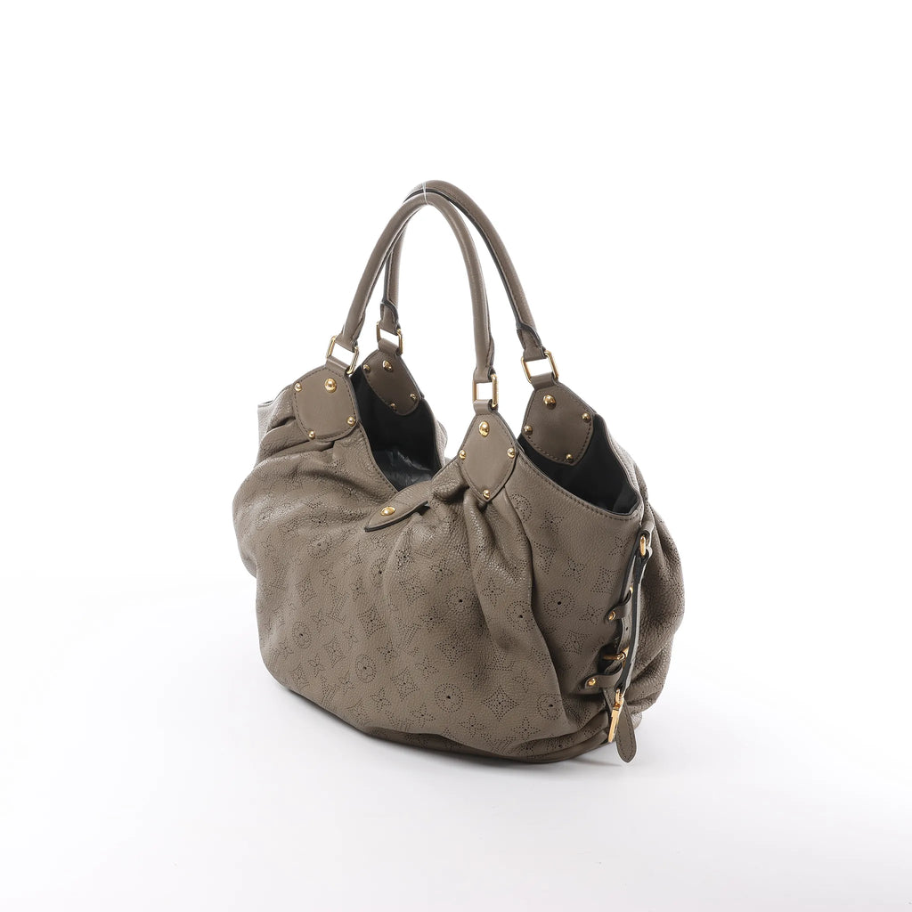 Louis Vuitton Mahina L Monogram Leather Shoulder Bag in Brown M93121
