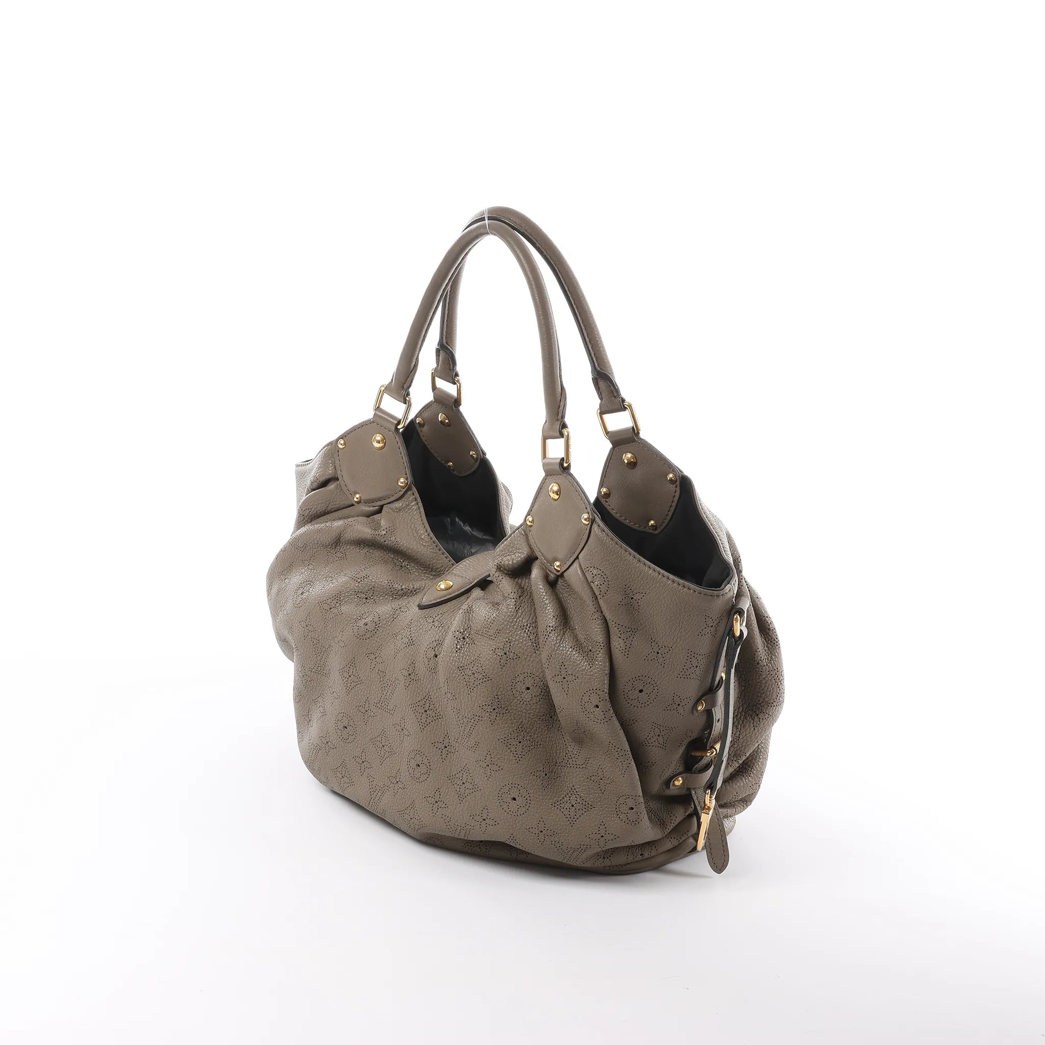 Louis Vuitton Mahina L Monogram Leather Shoulder Bag in Brown M93121