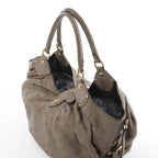 Louis Vuitton Mahina L Monogram Leather Shoulder Bag in Brown M93121