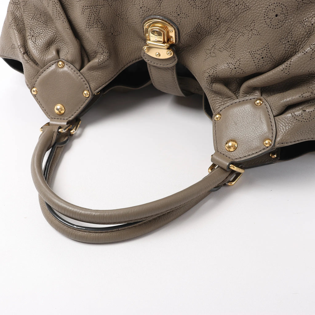 Louis Vuitton Mahina L Monogram Leather Shoulder Bag in Brown M93121