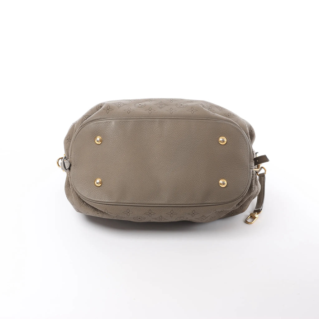 Louis Vuitton Mahina L Monogram Leather Shoulder Bag in Brown M93121