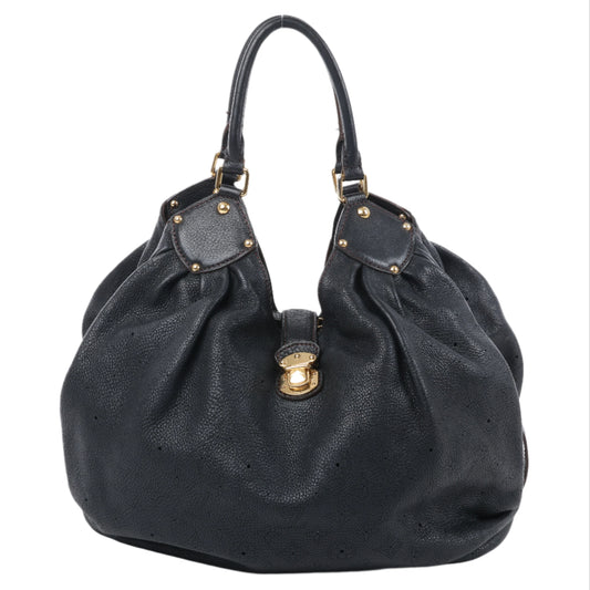 Sac à main Louis Vuitton Mahina Lunar L en cuir noir M95765