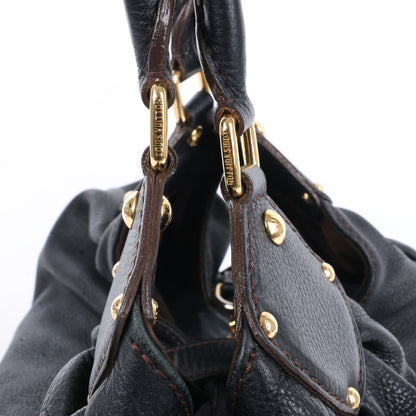 Sac à main Louis Vuitton Mahina Lunar L en cuir noir M95765