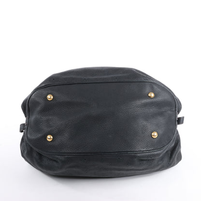 Sac à main Louis Vuitton Monogram Mahina L Lunar PM en cuir noir M95765