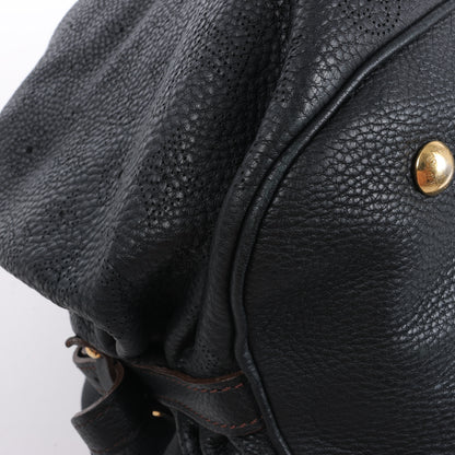 Sac à main Louis Vuitton Monogram Mahina L Lunar PM en cuir noir M95765