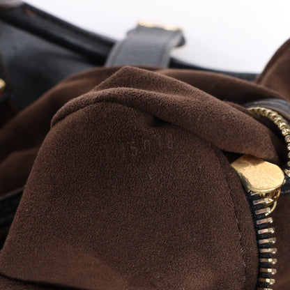 Sac à main Louis Vuitton Monogram Mahina L Lunar PM en cuir noir M95765