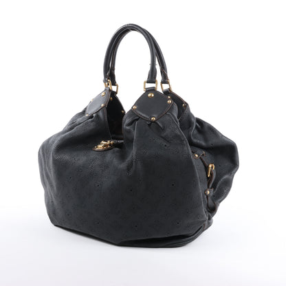 Sac à main Louis Vuitton Monogram Mahina L Lunar PM en cuir noir M95765