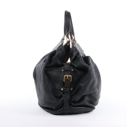 Sac à main Louis Vuitton Monogram Mahina L Lunar PM en cuir noir M95765
