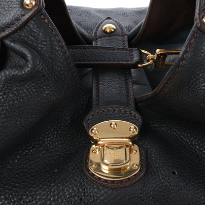 Sac à main Louis Vuitton Monogram Mahina L Lunar PM en cuir noir M95765