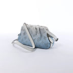 Louis Vuitton Scala Mini Mahina Leather Crossbody Bag in White x Blue M80497