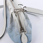 Louis Vuitton Scala Mini Mahina Leather Crossbody Bag in White x Blue M80497
