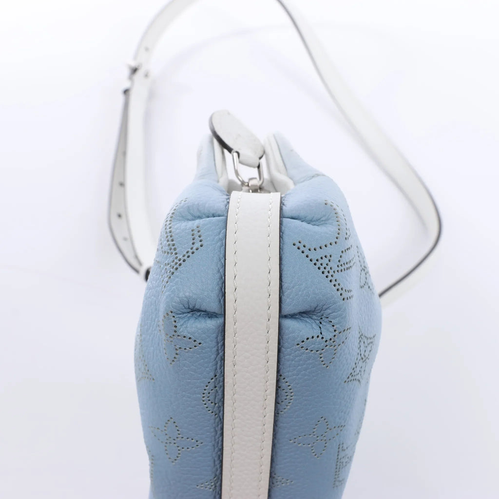 Louis Vuitton Scala Mini Mahina Leather Crossbody Bag in White x Blue M80497