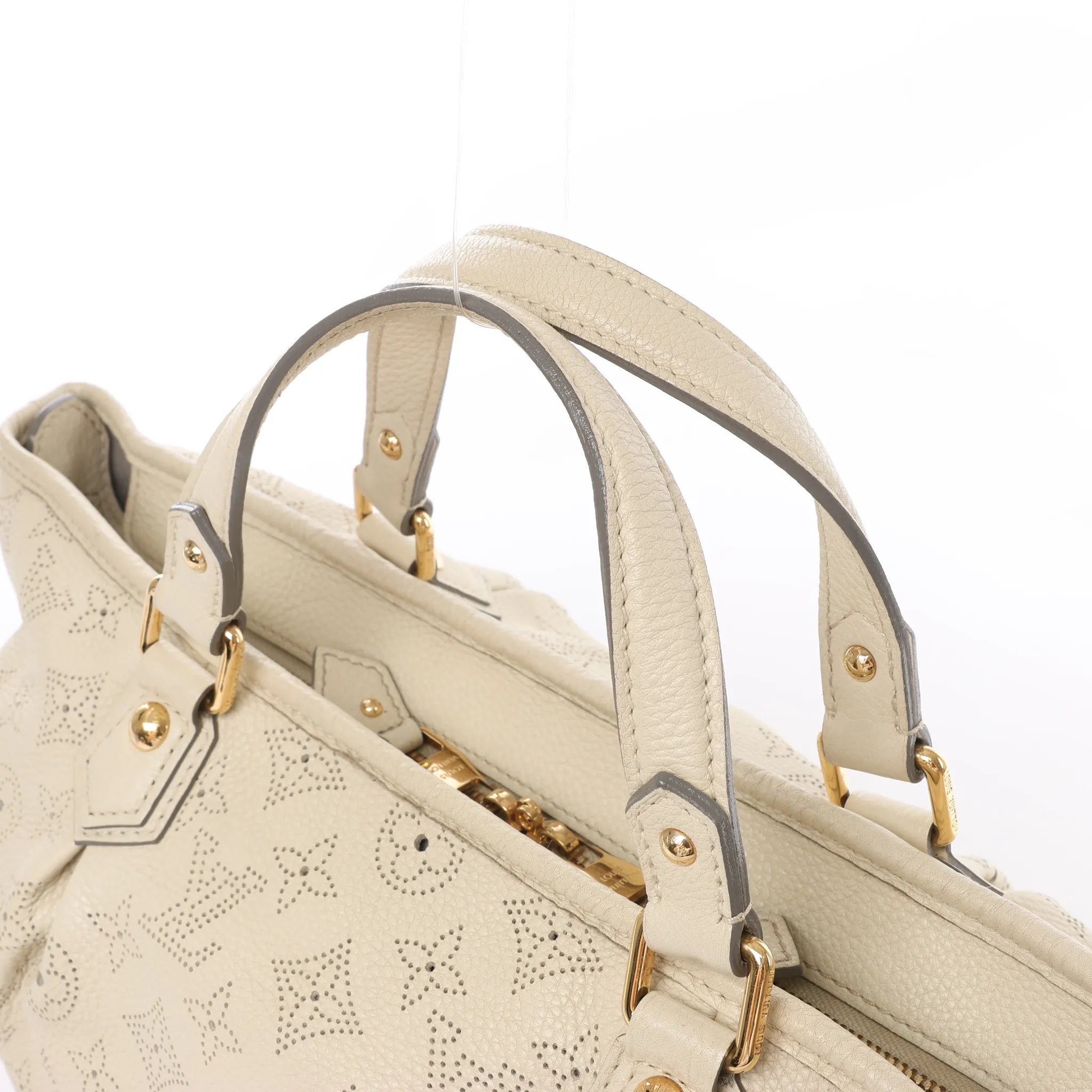 Louis Vuitton Monogram Mahina Stella PM Leather Handbag in Beige M93067