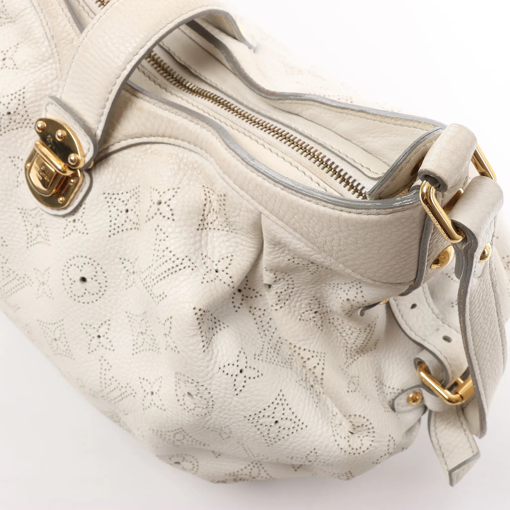 Louis Vuitton Mahina XS Monogram Leather Shoulder Bag in White