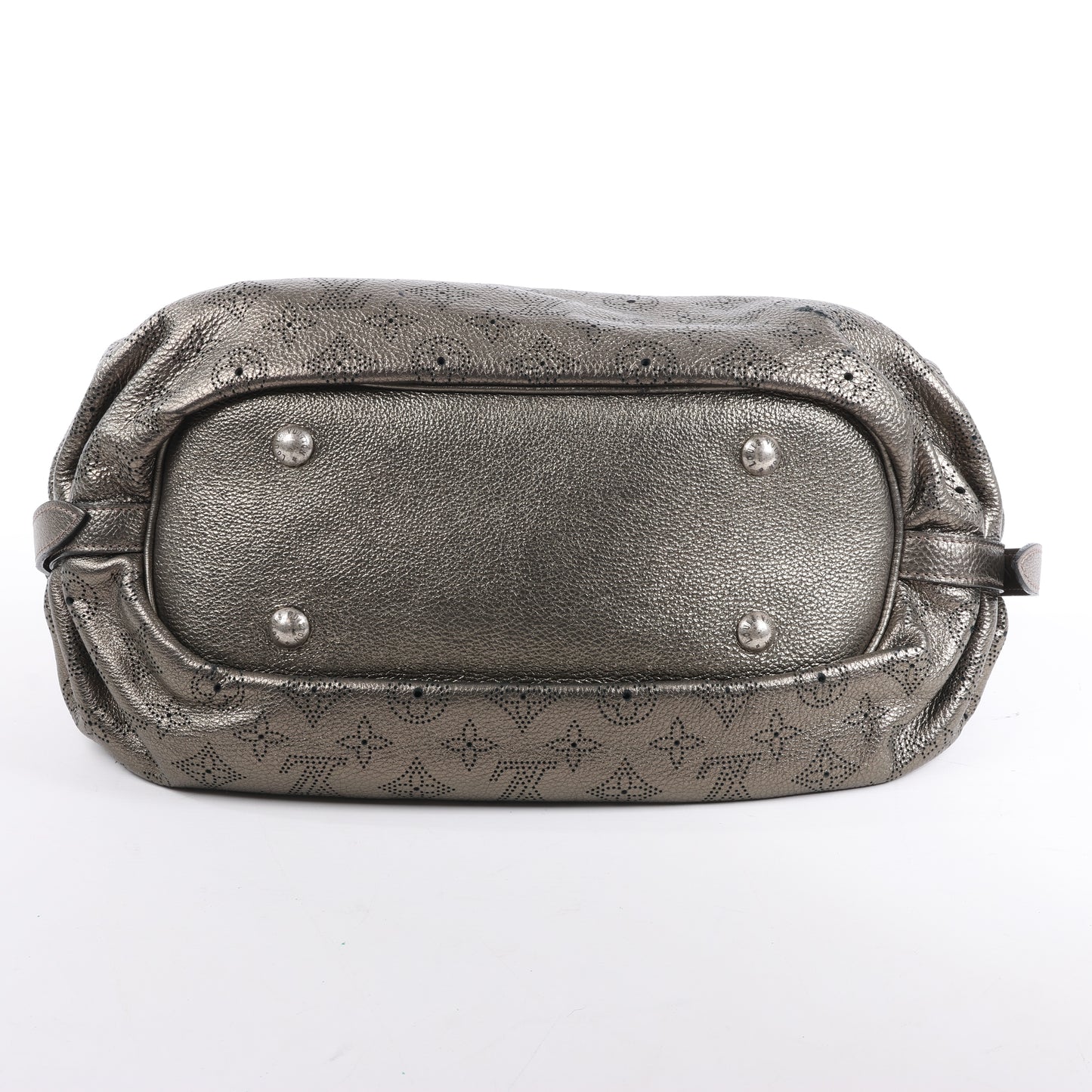 Louis Vuitton Metallic Monogram Mahina Leder Solar XS Umhängetasche in Bronze M95717