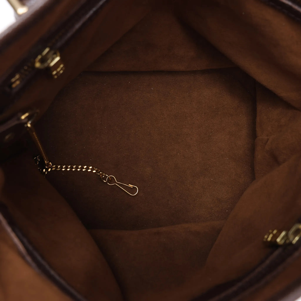 Bolso de hombro Louis Vuitton Malle Damier Ebene en marrón