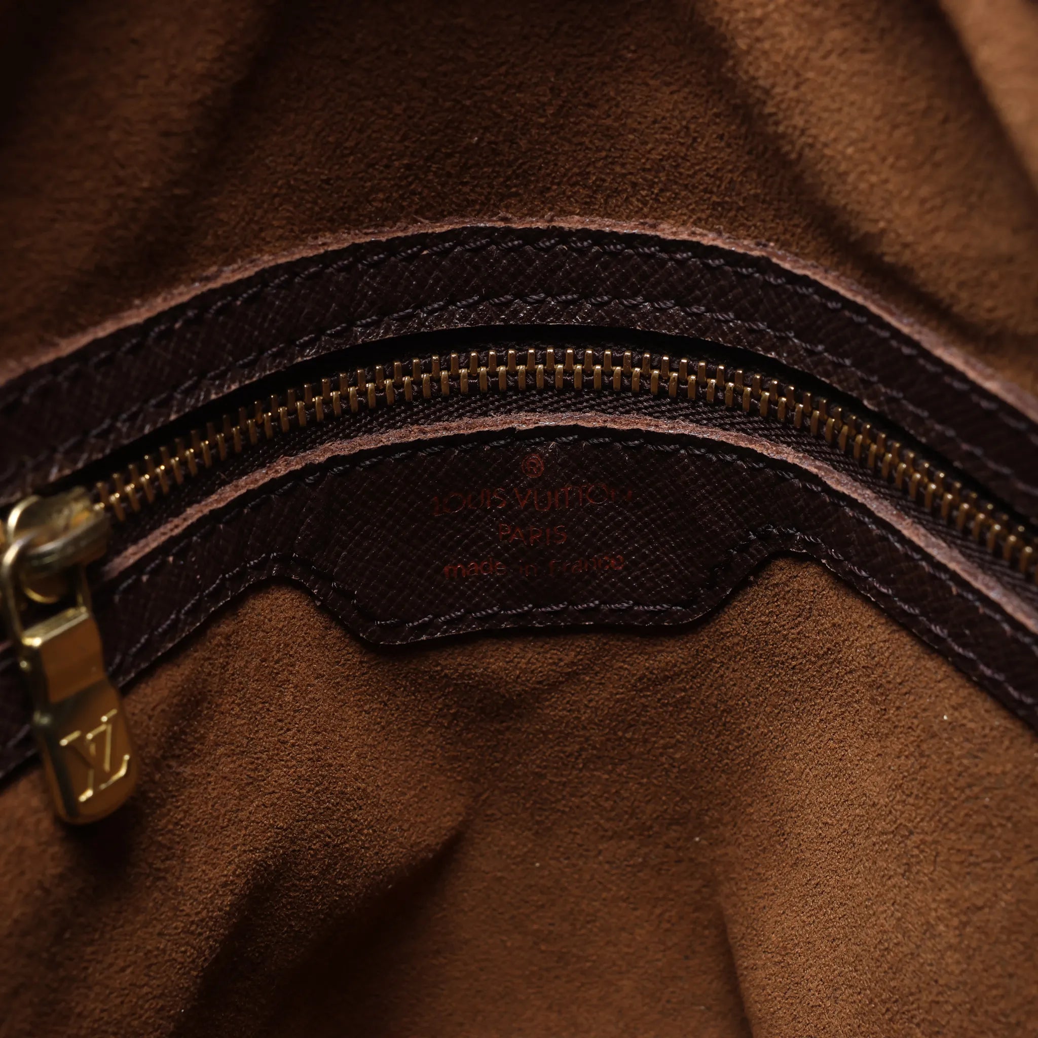 Bolso de hombro Louis Vuitton Malle Damier Ebene en marrón