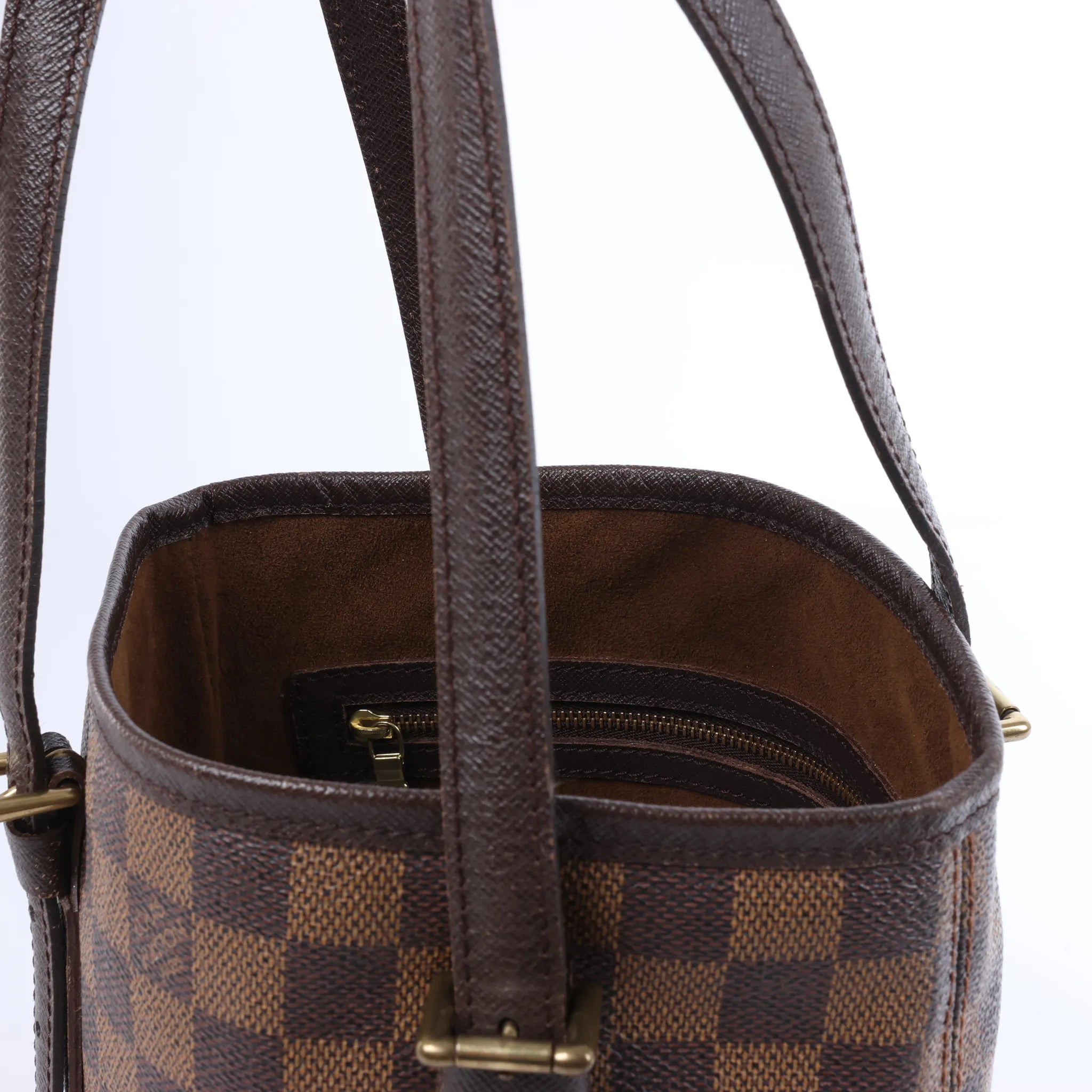 Bolso de hombro Louis Vuitton Malle Damier Ebene en marrón