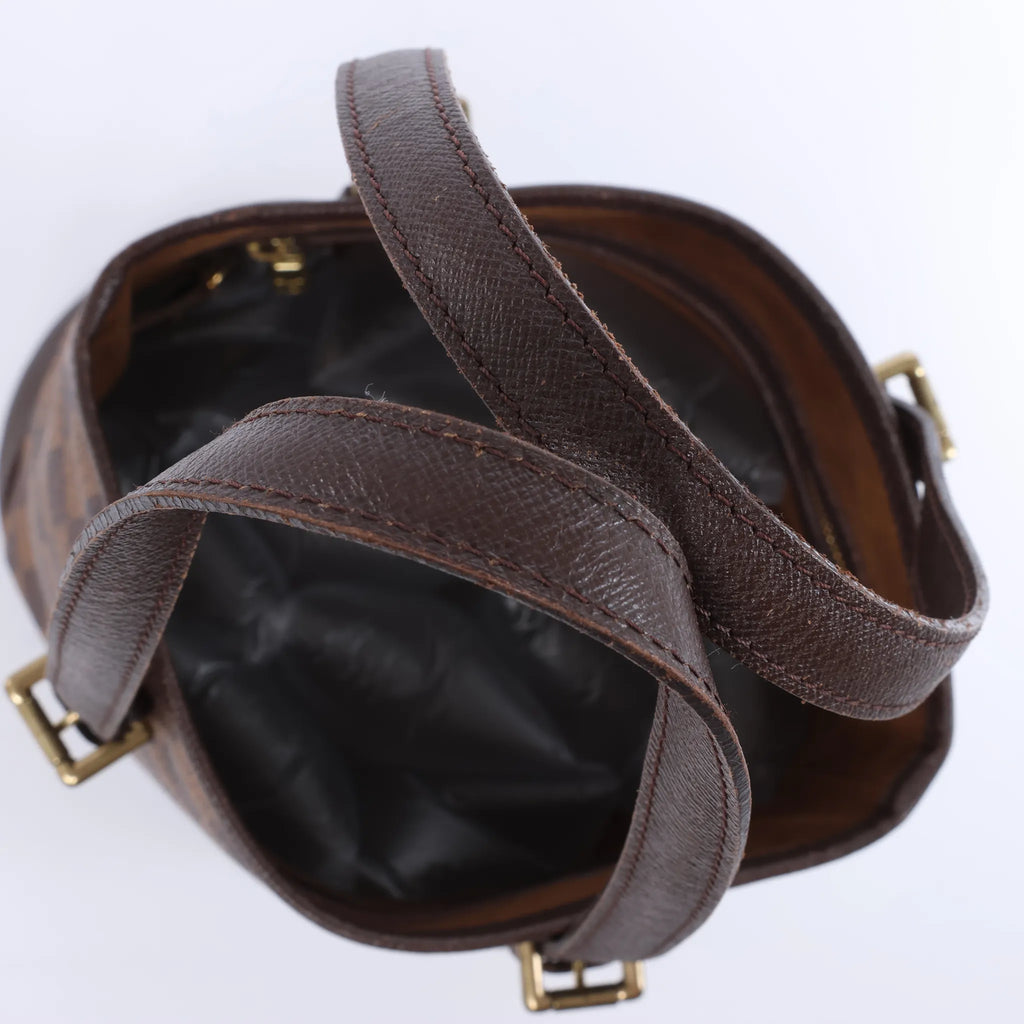 Bolso de hombro Louis Vuitton Malle Damier Ebene en marrón