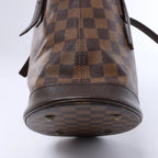 Bolso de hombro Louis Vuitton Malle Damier Ebene en marrón