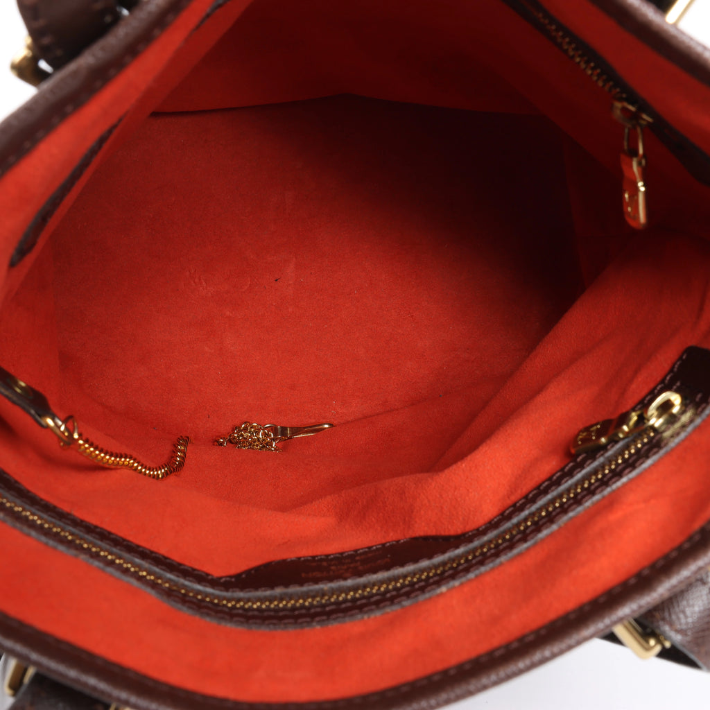Bolso de hombro Louis Vuitton Malle Damier Ebene en marrón N42240