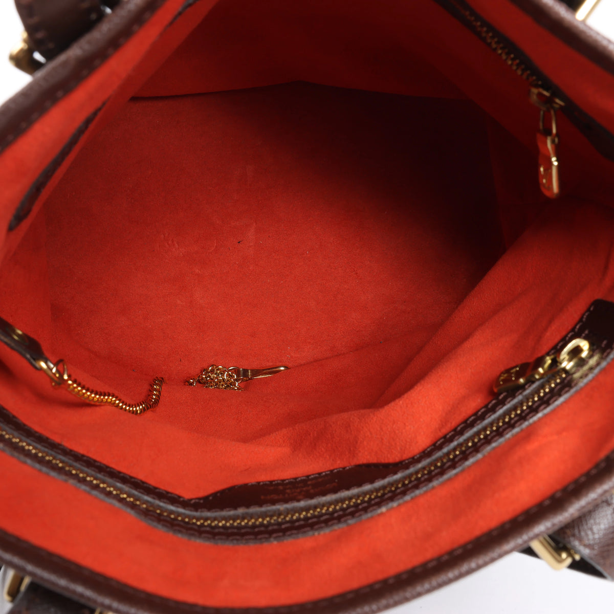 Bolso de hombro Louis Vuitton Malle Damier Ebene en marrón N42240