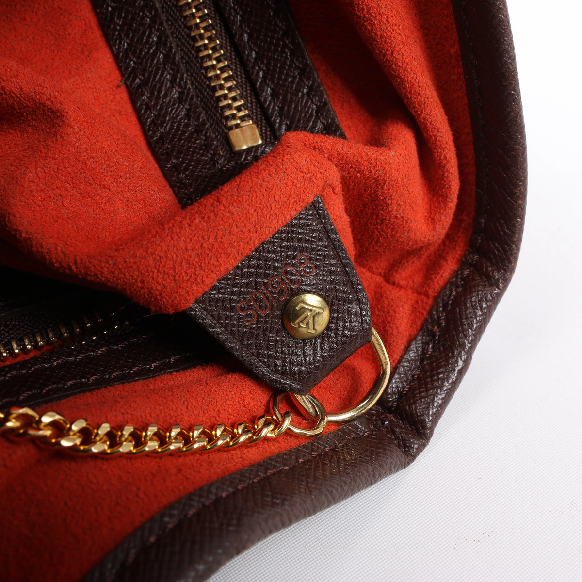 Bolso de hombro Louis Vuitton Malle Damier Ebene en marrón N42240