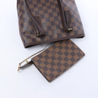 Louis Vuitton Malle Damier Ebene Shoulder Bag in Brown N42240