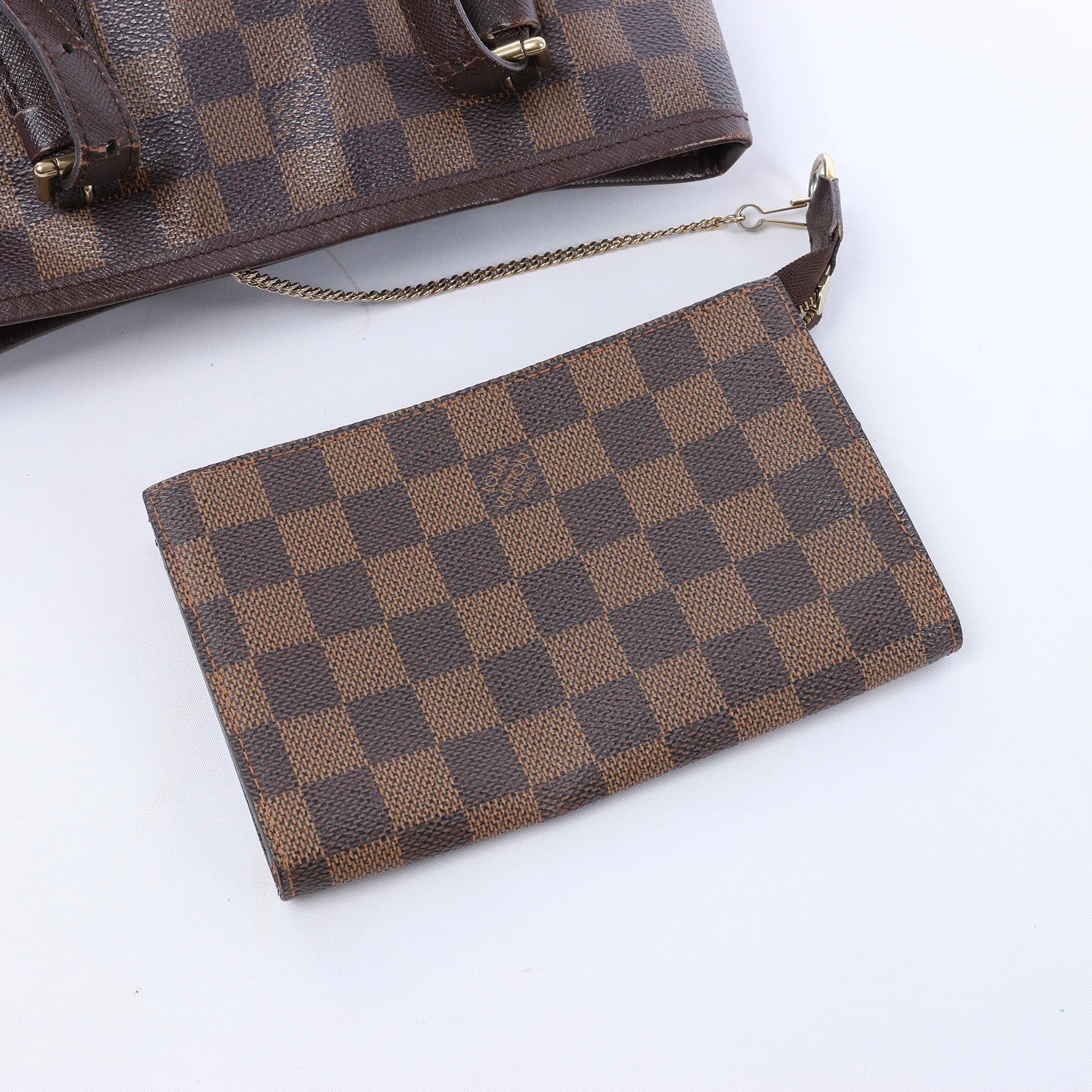 Louis Vuitton Malle Damier Ebene Shoulder Bag in Brown N42240