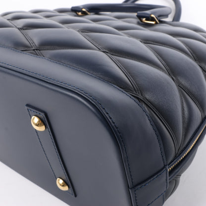 Louis Vuitton Malletage Alma GM Handbag in Navy Blue M23723